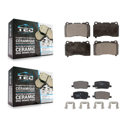 Front Rear Ceramic Brake Pads Kit For 2017-2020 Tesla X S With Single Piston Caliper KTC-100729