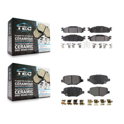 Front Rear Ceramic Brake Pads Kit For 2015 Ford Explorer Without Heavy Duty Brakes KTC-100742
