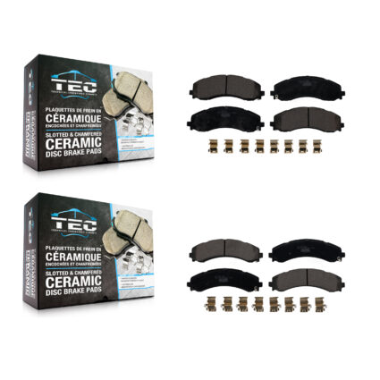 Front Rear Ceramic Brake Pads Kit For 2019-2022 Ram 3500 With Dual Wheels KTC-100752