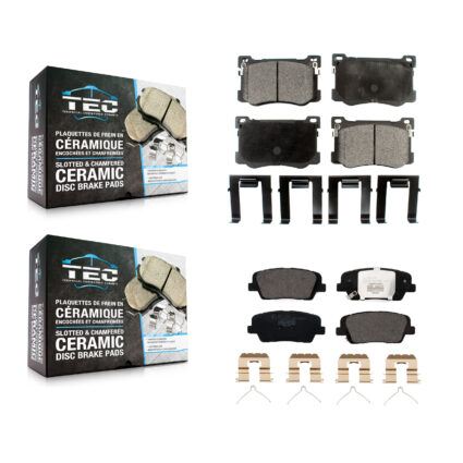 Front Rear Ceramic Brake Pads Kit For 2018 Genesis G80 3.3L KTC-100761