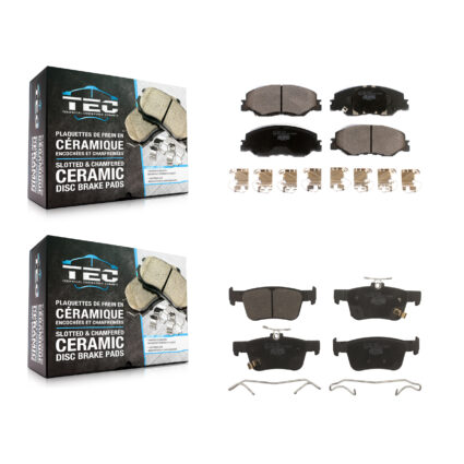 Front Rear Ceramic Brake Pads Kit For Honda Civic LX Sport EX EX-L Touring KTC-100765
