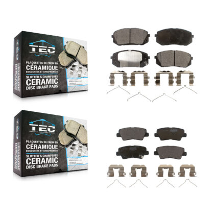 Front Rear Ceramic Brake Pads Kit For 2019 Kia Niro EV KTC-100766