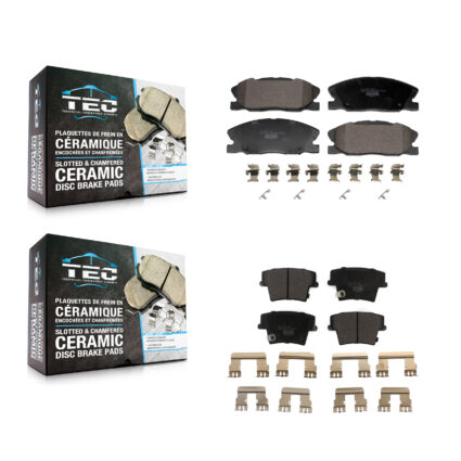 Front Rear Ceramic Brake Pads Kit For Dodge Charger With 370mm Diameter Rotor KTC-100778