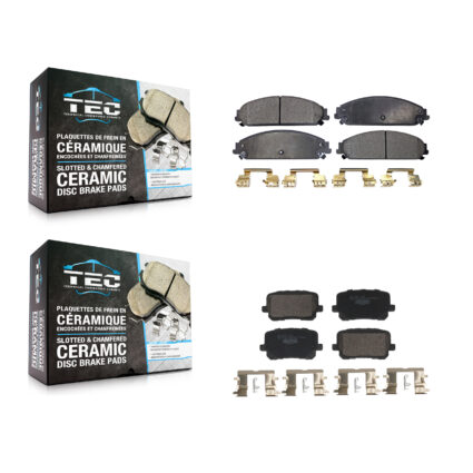 Front Rear Ceramic Brake Pads Kit For 14-18 Dodge Charger With 370mm Diameter Rotor KTC-100779