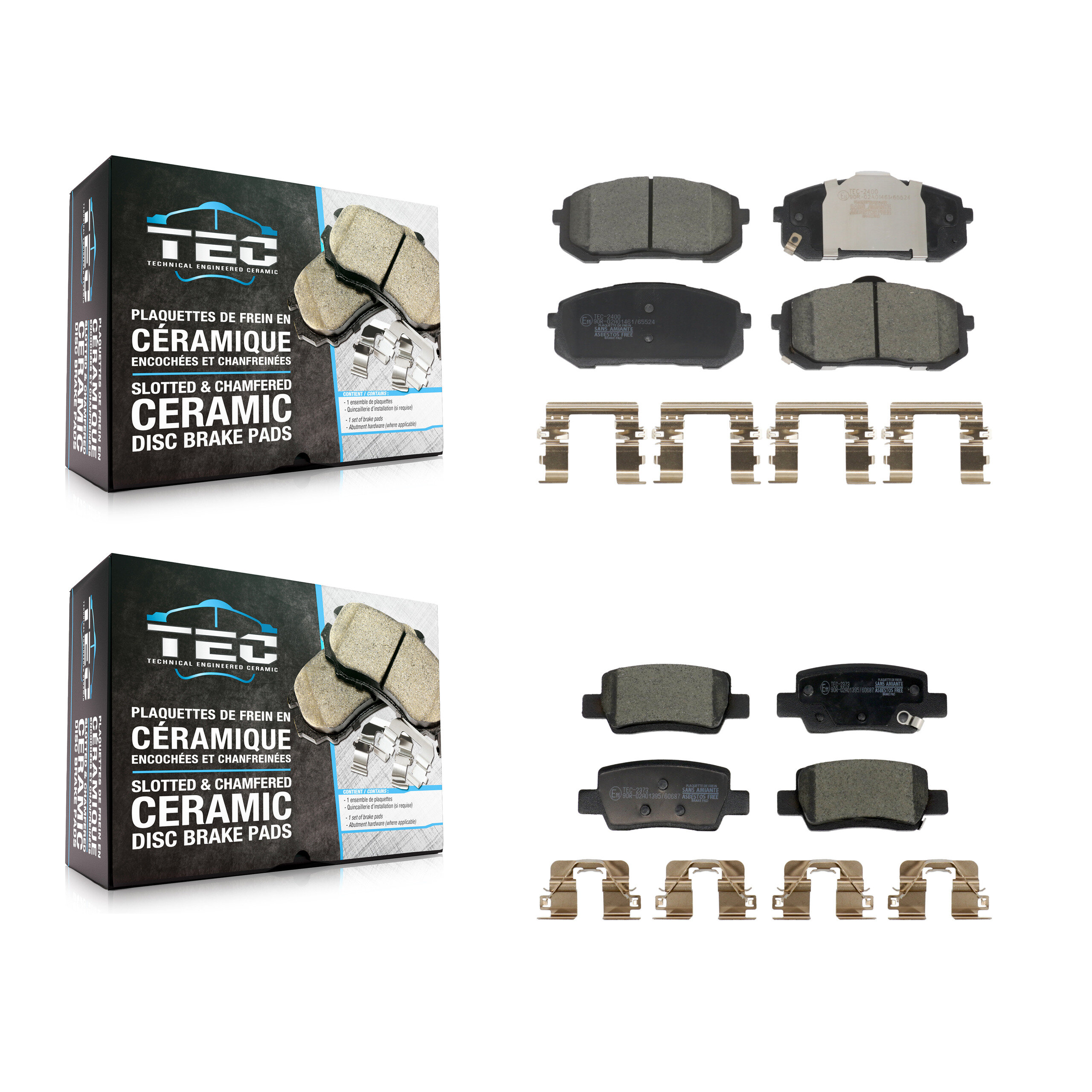 Front Rear Ceramic Brake Pads Kit For Hyundai Elantra With Electric Parking KTC-100800