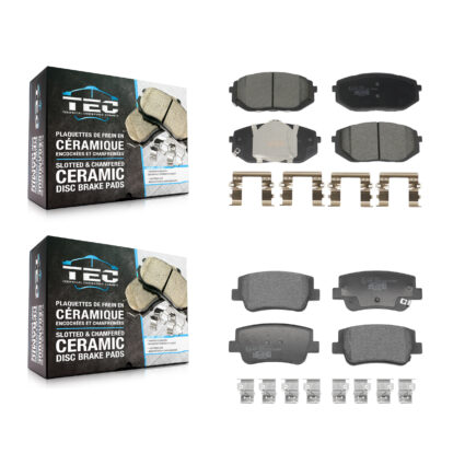 Front Rear Ceramic Brake Pads Kit For 2021-2023 Hyundai Sonata Kia K5 KTC-100802