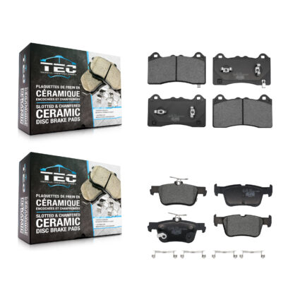 Front Rear Ceramic Brake Pads Kit For 2021-2023 Ford Mustang Mach-E KTC-100809