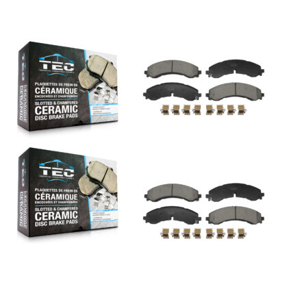 Front Rear Ceramic Brake Pads Kit For GMC Chevrolet Sierra 2500 HD Silverado 3500 KTC-100811