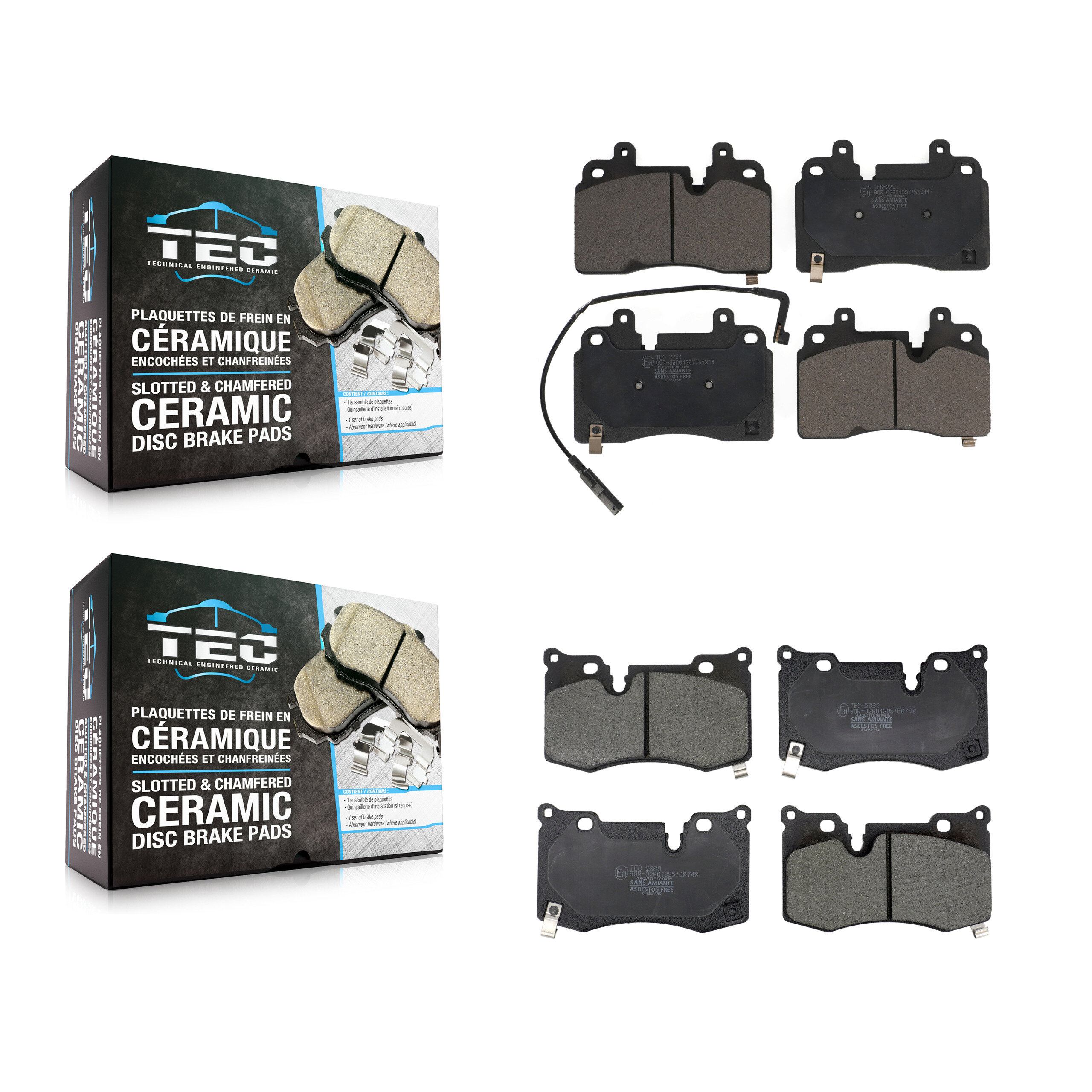Front Rear Ceramic Brake Pads Kit For Chevrolet Corvette Without Z51 Performance Package KTC-100818