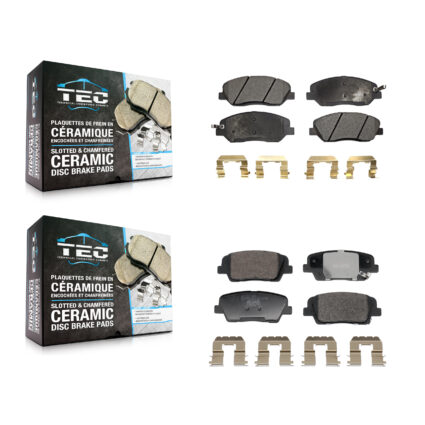 Front Rear Ceramic Brake Pads Kit For 2013-2016 Hyundai Santa Fe XL 3.3L KTC-100819