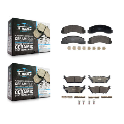 Front Rear Ceramic Brake Pads Kit For Ford F-150 Expedition Lincoln Navigator KTC-100821