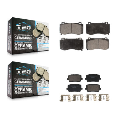Front Rear Ceramic Brake Pads Kit For Dodge Charger With 370mm Diameter Rotor KTC-100823