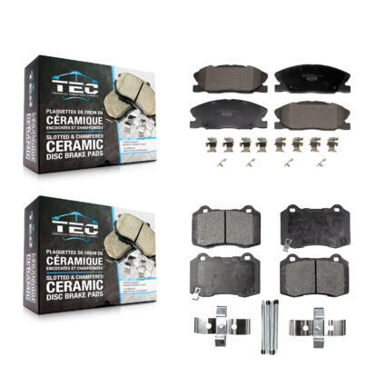 Front Rear Ceramic Brake Pads Kit For Dodge Charger With 370mm Diameter Rotor KTC-100824