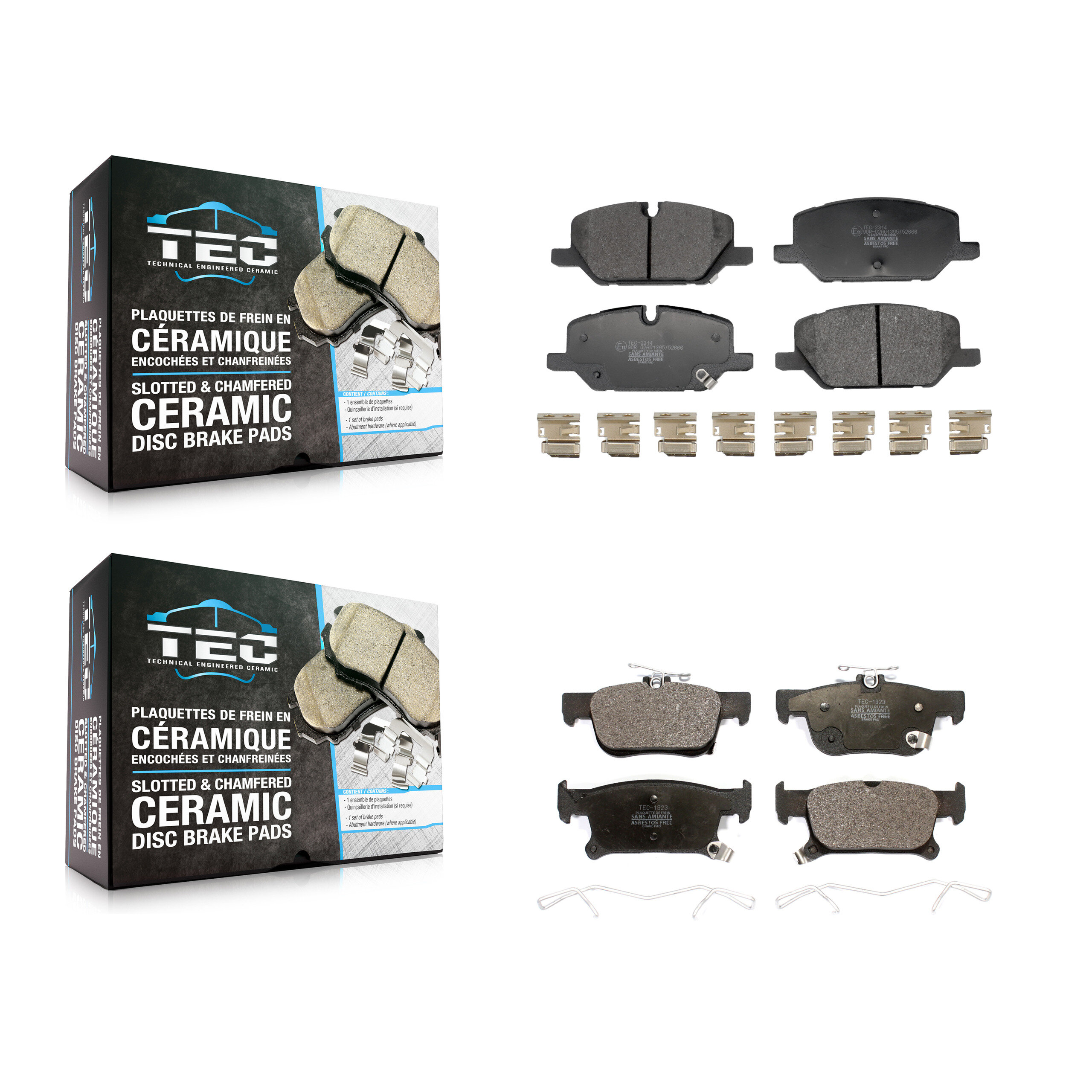 Front Rear Ceramic Brake Pads Kit For 2020 Buick Envision From Chassis VIN # LS723983 KTC-100827