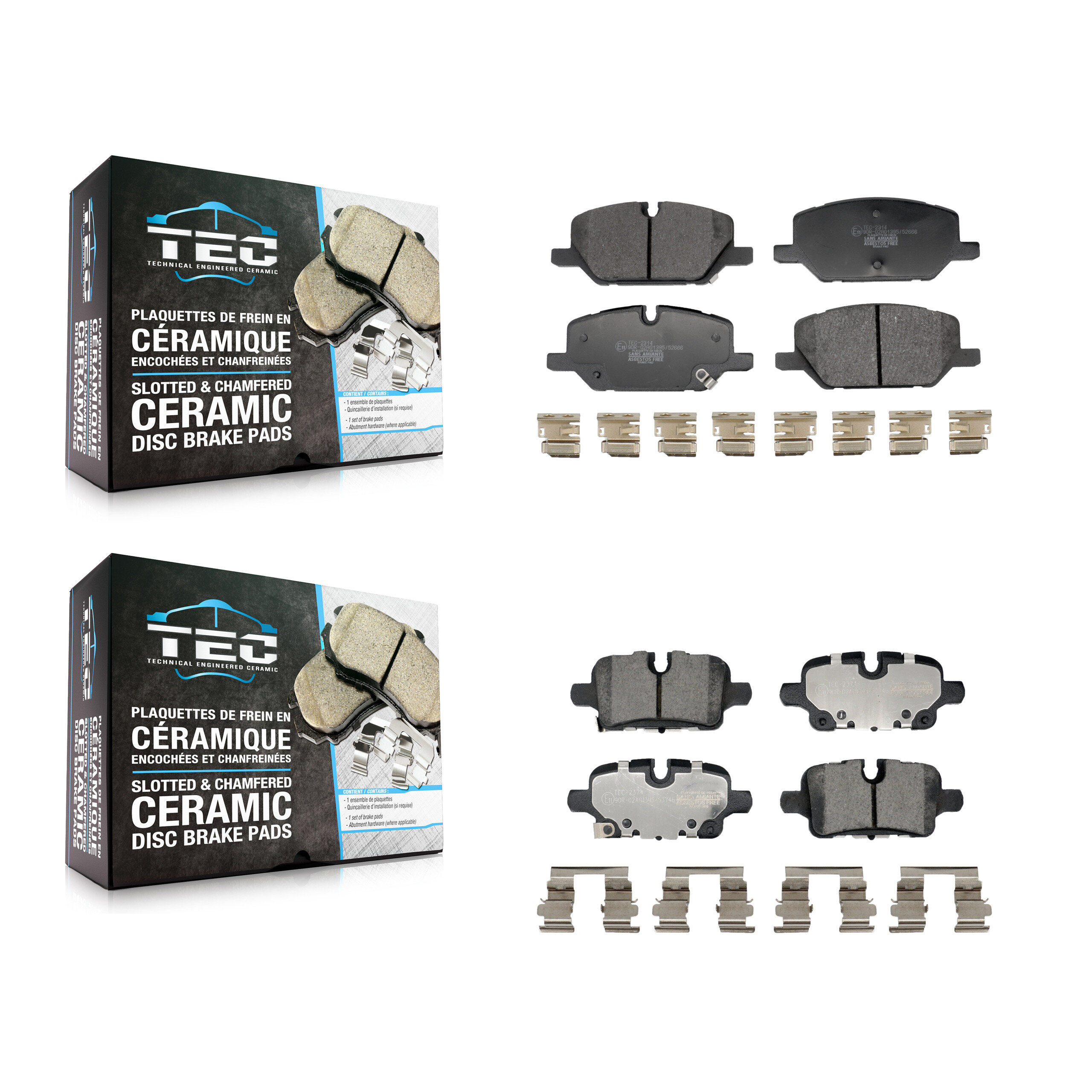 Front Rear Ceramic Brake Pads Kit For GMC Terrain Chevrolet Equinox KTC-100829