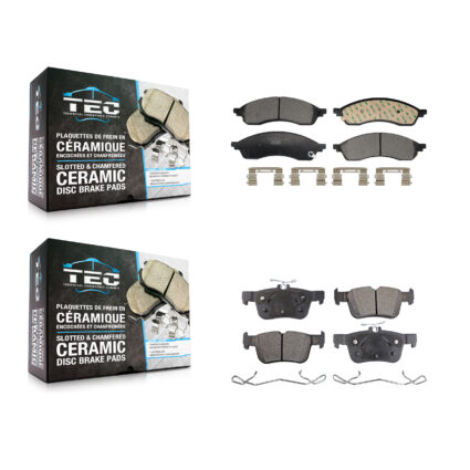 Front Rear Ceramic Brake Pads Kit For Ford Edge Lincoln Nautilus KTC-100834
