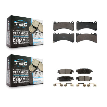 Front Rear Ceramic Brake Pads Kit For GMC Chevrolet Sierra 1500 Silverado Tahoe Yukon XL KTC-100835