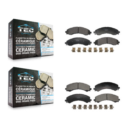 Front Rear Ceramic Brake Pads Kit For GMC Chevrolet Savana 2500 Express 3500 4500 KTC-100840