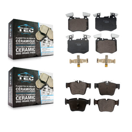 Front Rear Ceramic Brake Pad Kit For 2019-2022 Mercedes-Benz GLC300 Without Sport Package KTC-100842