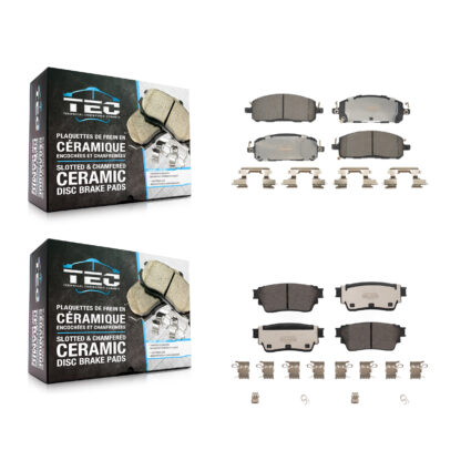 Front Rear Ceramic Brake Pad Kit For Mitsubishi Outlander Nissan Pathfinder INFINITI QX60 KTC-100858
