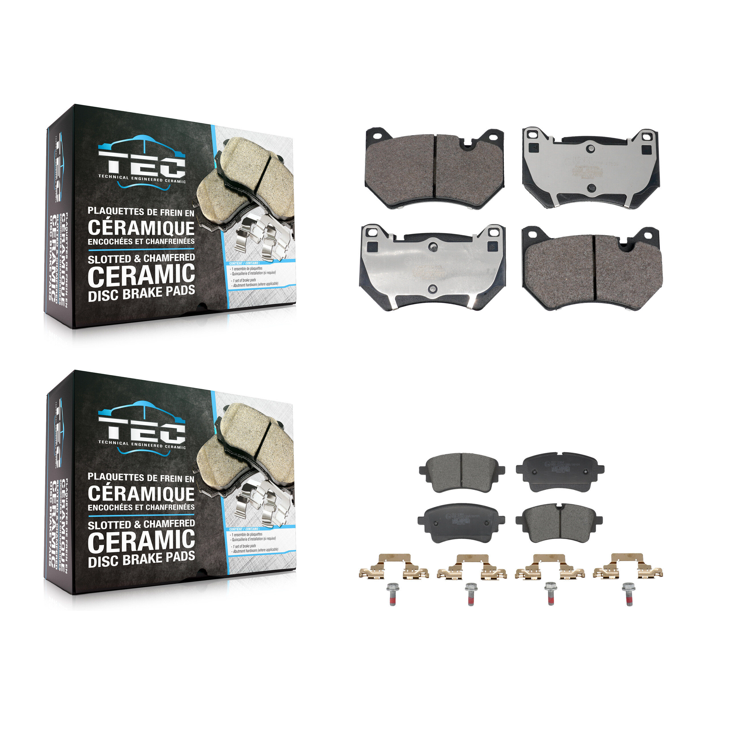 Front Rear Ceramic Brake Pads Kit For Audi Q5 Sportback KTC-100867