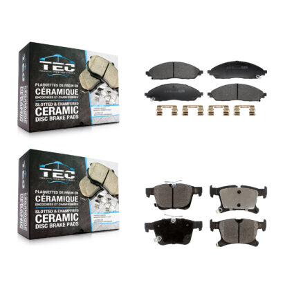 Front Rear Ceramic Brake Pads Kit For 2020-2023 Chrysler Pacifica AWD KTC-100877