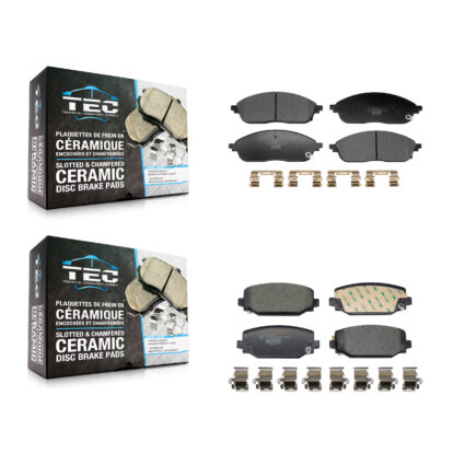 Front Rear Ceramic Brake Pads Kit For 2021-2023 Jeep Grand Cherokee L KTC-100880