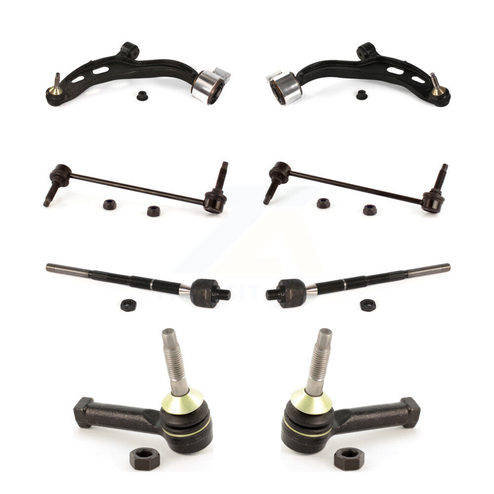 Front Suspension Control Arm And Ball Joint Tie Rod End Link Kit (8Pc) For Lincoln MKT KTR-100476