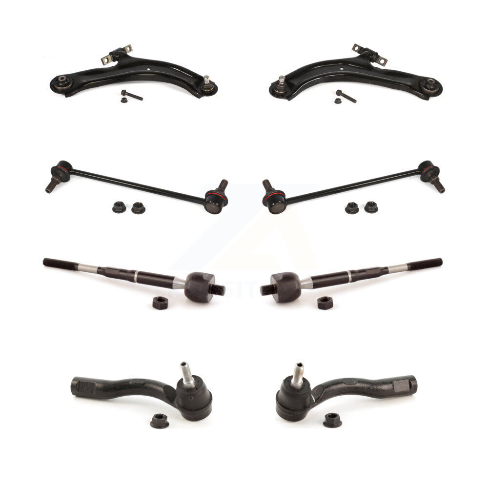Front Control Arm And Ball Joint Tie Rod End Link Kit (8Pc) For 2007-2012 Nissan Sentra KTR-100546