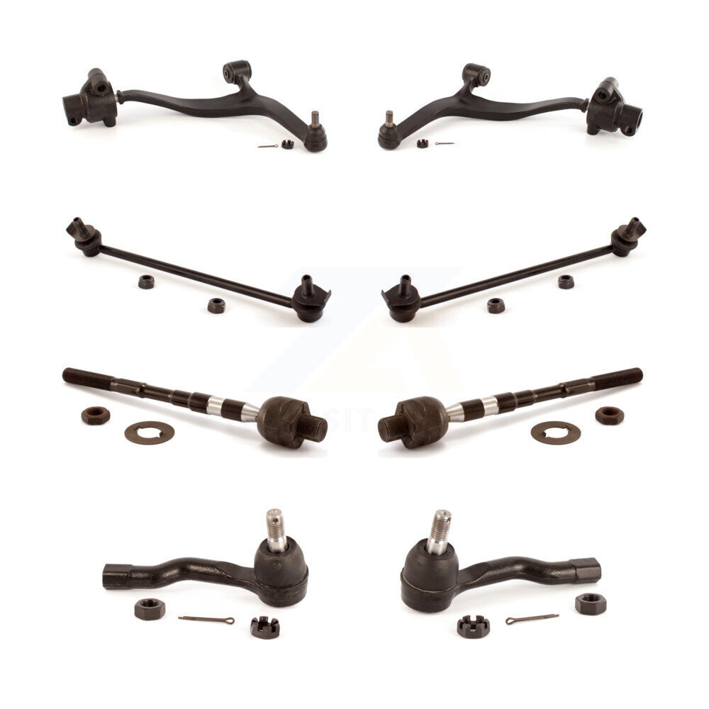 Front Control Arm Ball Joint Tie Rod End Link Kit (8Pc) For 2003-2008 INFINITI FX35 FX45 KTR-100548