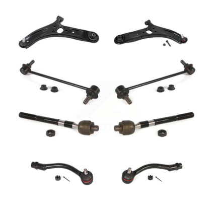 Front Suspension Control Arm & Ball Joint Assembly Tie Rod End Link Kit (8Pc) For Kia Rio KTR-100568