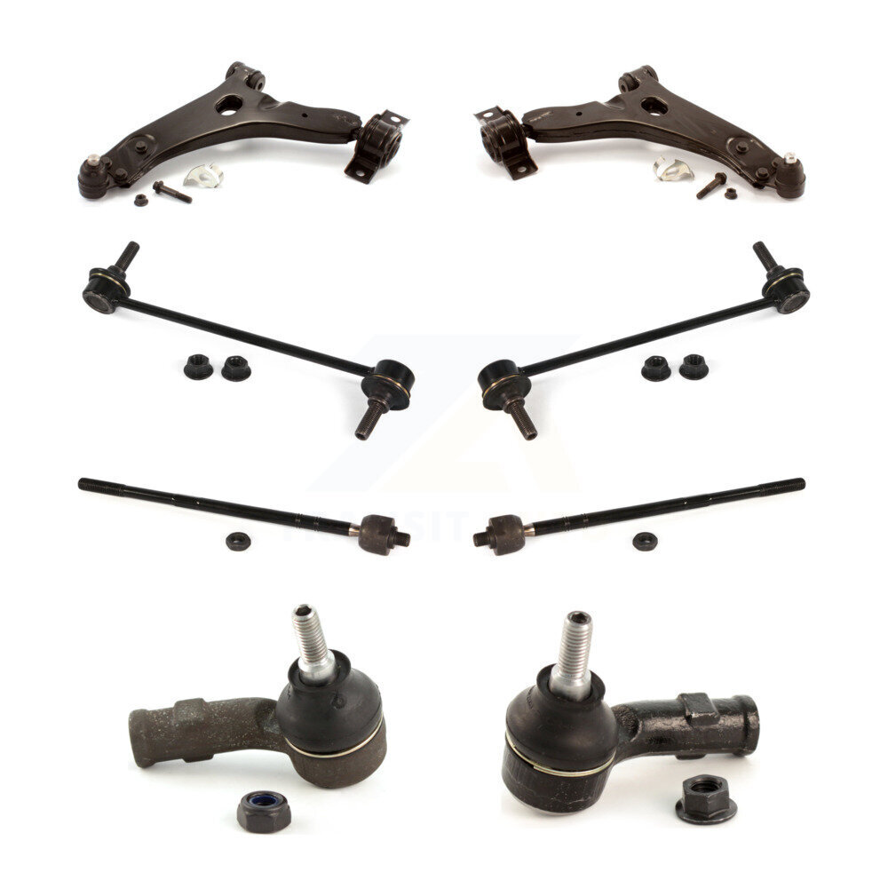 Front Suspension Control Arm And Ball Joint Tie Rod End Bar Link Kit (8Pc) For Ford Focus KTR-100583