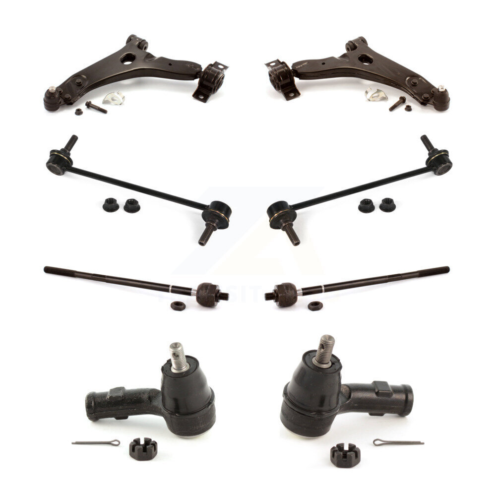 Front Suspension Control Arm And Ball Joint Tie Rod End Bar Link Kit (8Pc) For Ford Focus KTR-100584