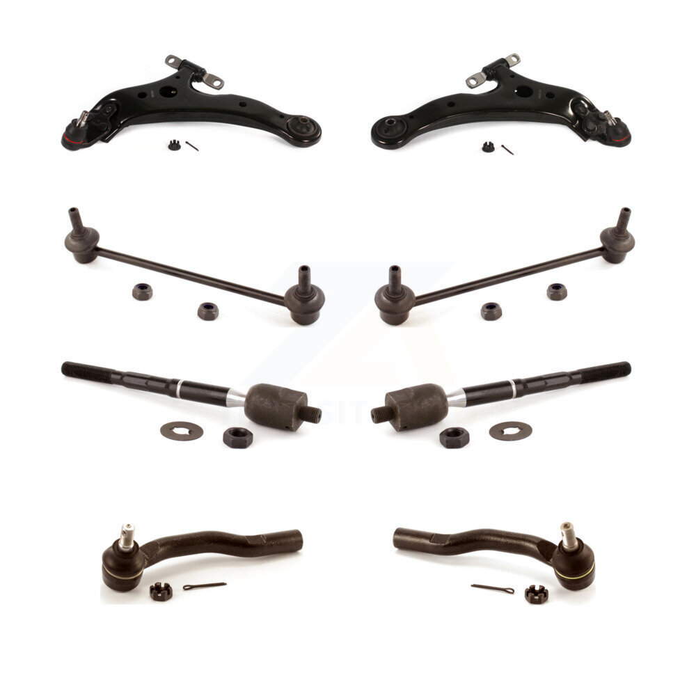 Front Suspension Control Arm And Ball Joint Tie Rod End Link Kit (8Pc) For Toyota Camry KTR-101602