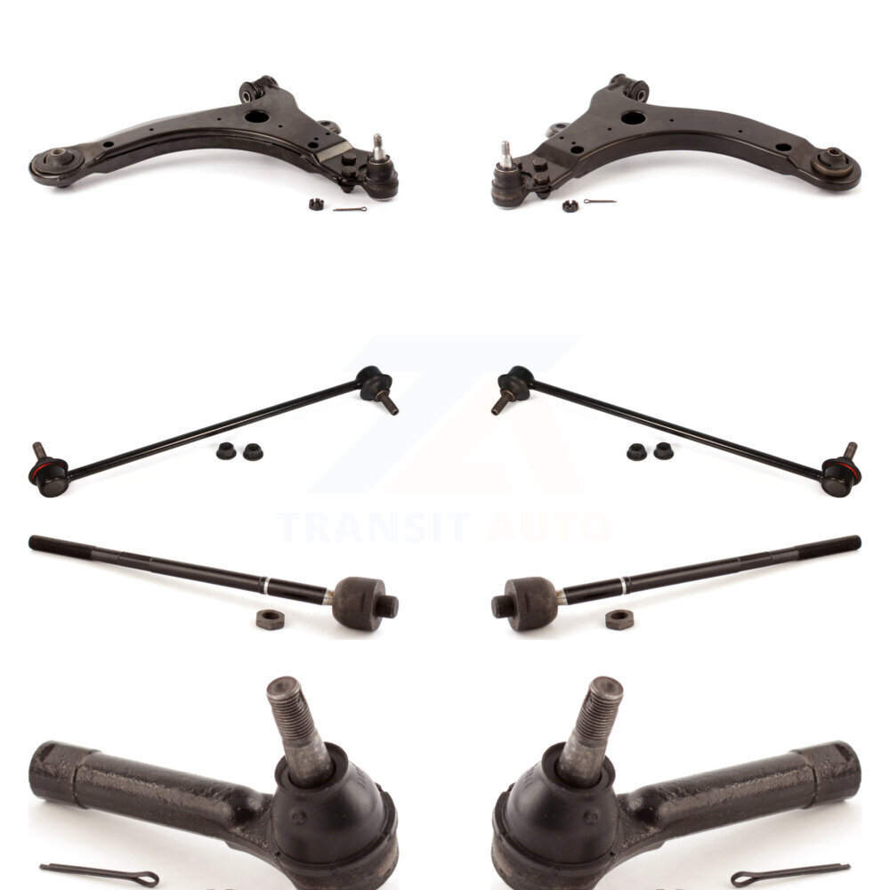 Front Control Arm Ball Joint Tie Rod End Link Kit (8Pc) For Pontiac Montana Base with FWD KTR-101612