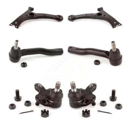 Front Suspension Arm With Tie Rod End & Ball Joint Kit (6Pc) For 2003-2008 Toyota Corolla KTR-104000