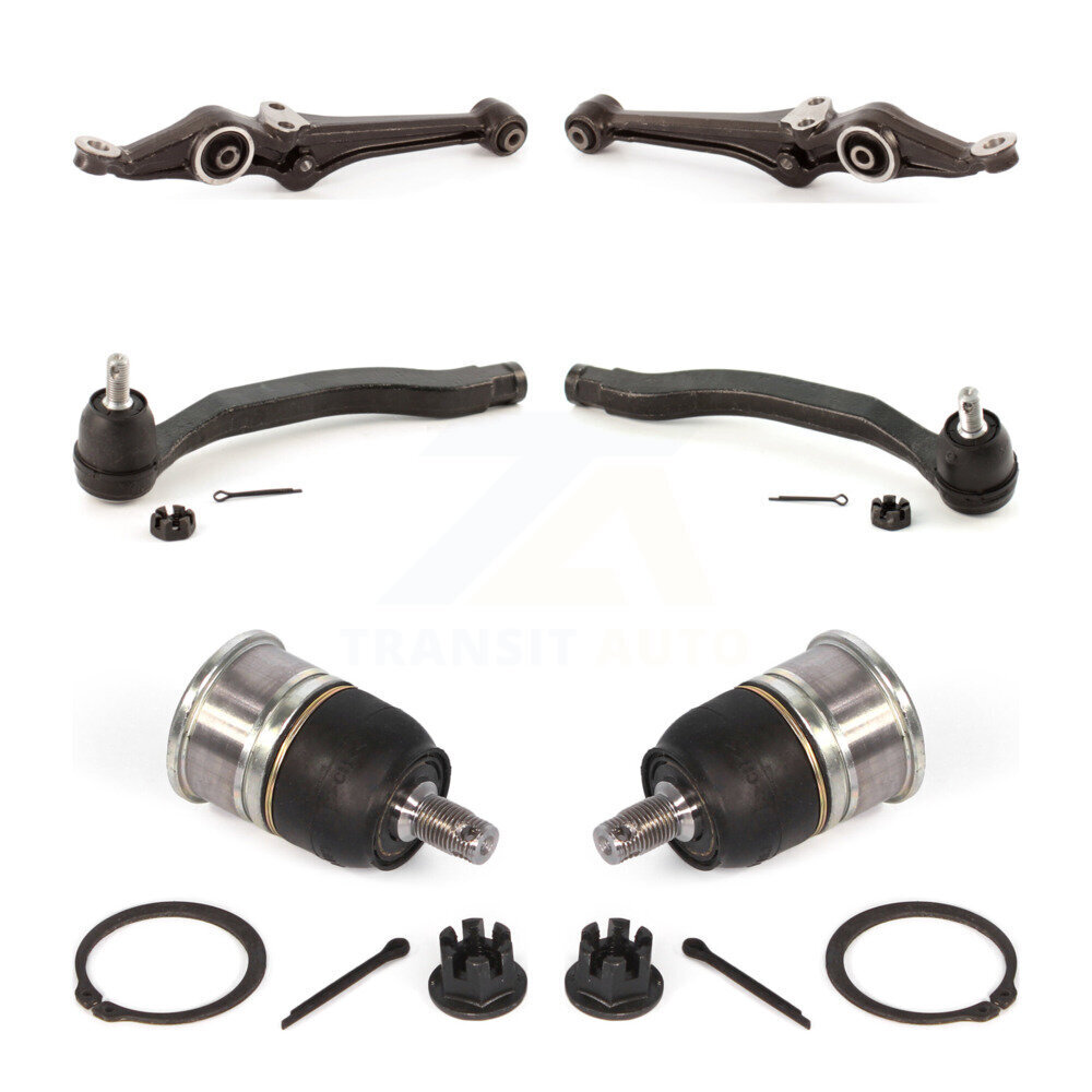 Front Suspension Control Arm Tie Rod End & Ball Joint Kit (6Pc) For Honda Accord Acura TL KTR-104006