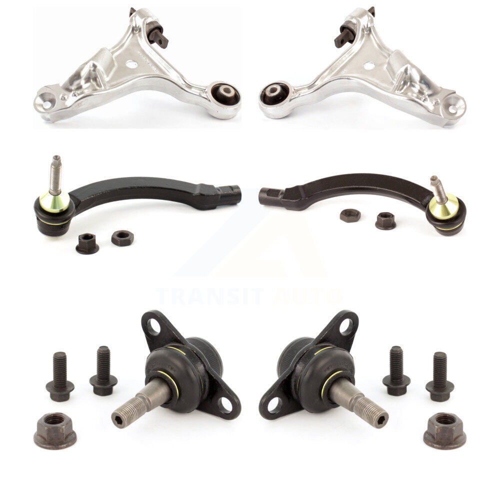 Front Suspension Control Arm With Tie Rod End Ball Joint Kit (6Pc) For 2007 Volvo S60 FWD KTR-104015