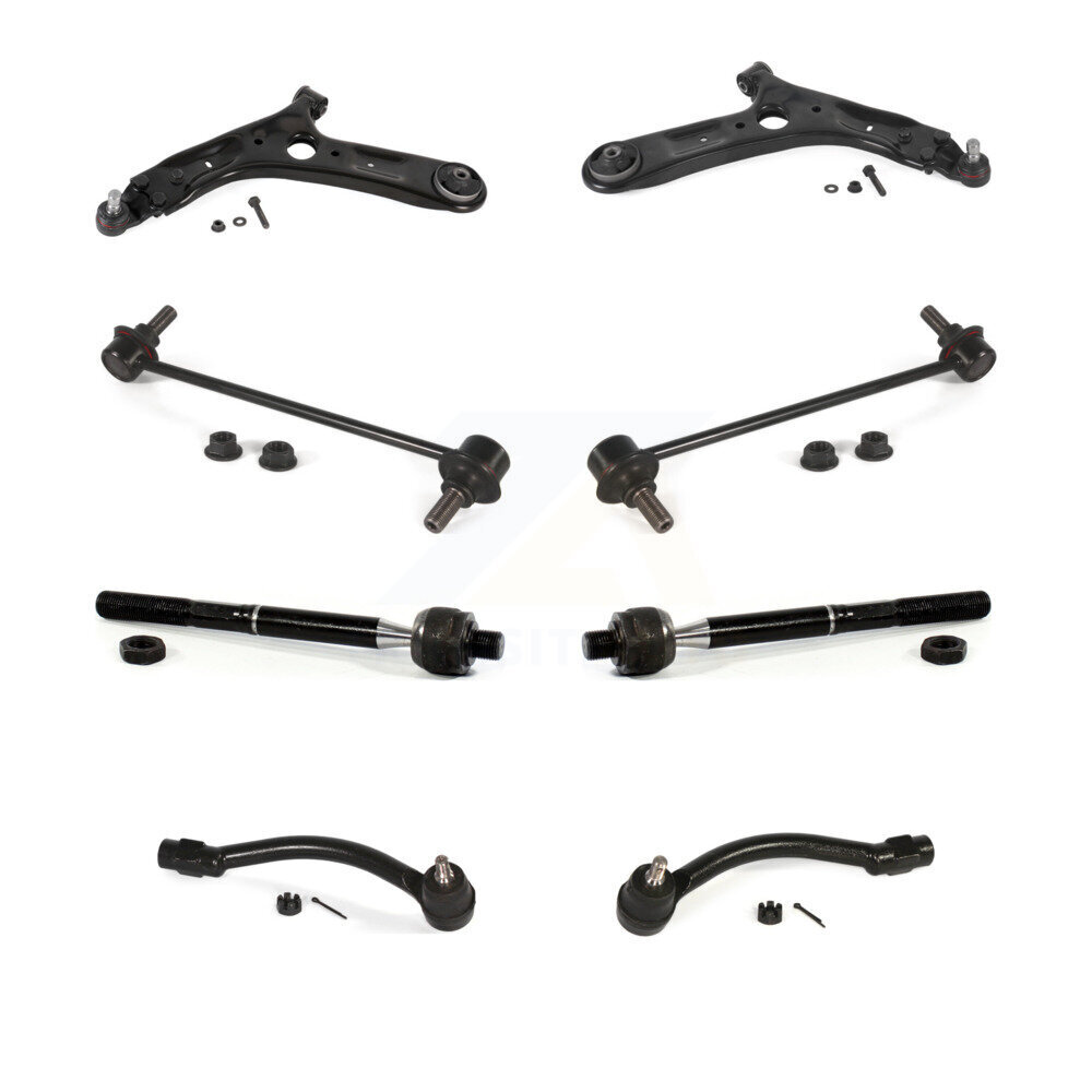 Front Suspension Control Arm And Ball Joint Tie Rod End Link Kit (8Pc) For Kia Soul EV KTR-104151