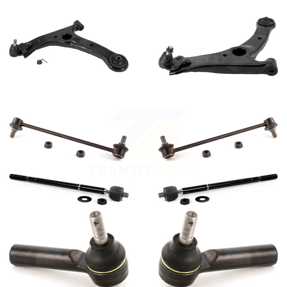 Front Suspension Control Arm And Ball Joint Tie Rod End Link Kit (8Pc) For Toyota Corolla KTR-104482