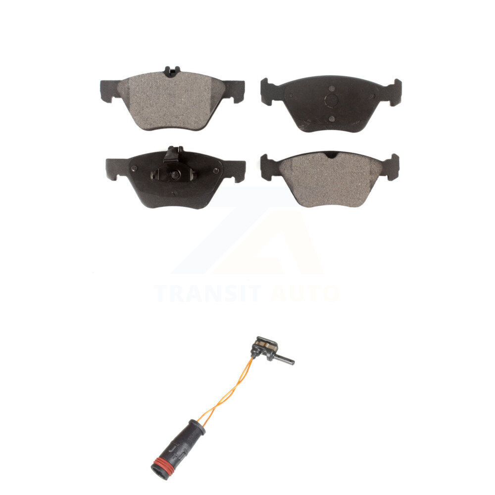 Front Ceramic Disc Brake Pads And Wear Sensors Kit For Mercedes-Benz E350 E300 KTW-100017