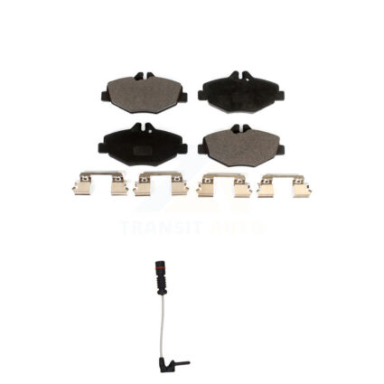 Front Ceramic Disc Brake Pads Wear Sensor Kit For 2003 Mercedes-Benz E320 Sedan with 3.2L KTW-100092