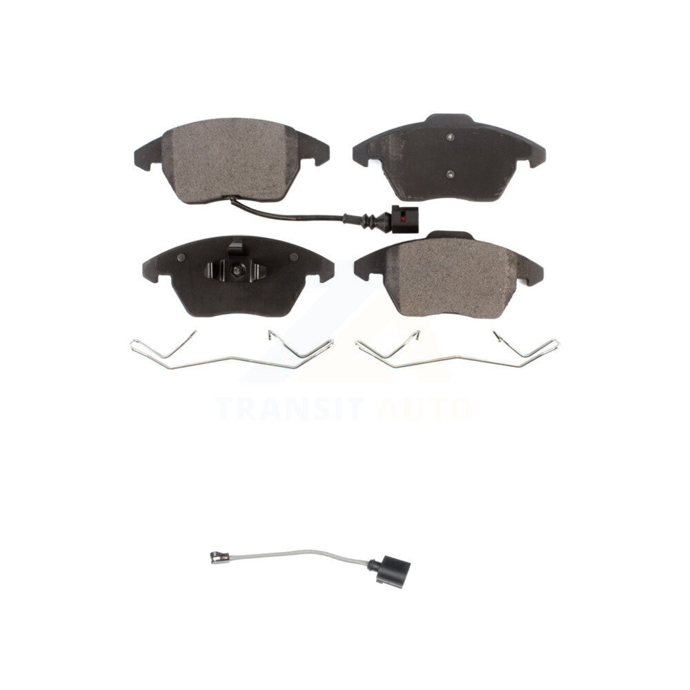 Front Ceramic Brake Pad & Extra Wear Sensor Kit For Audi A3 Quattro Volkswagen Golf Jetta KTW-100123