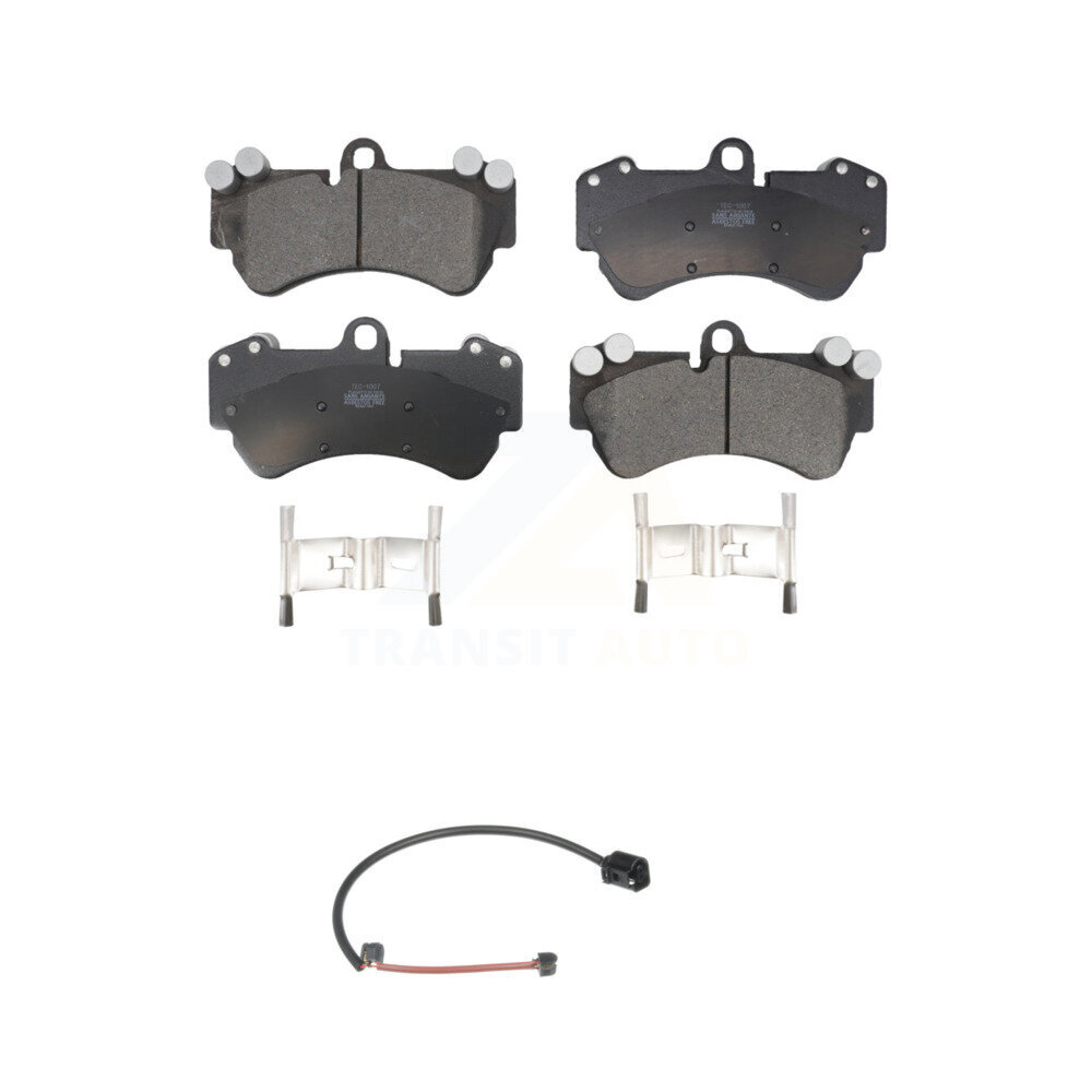 Front Ceramic Disc Brake Pads And Wear Sensors Kit For Porsche Cayenne KTW-100143