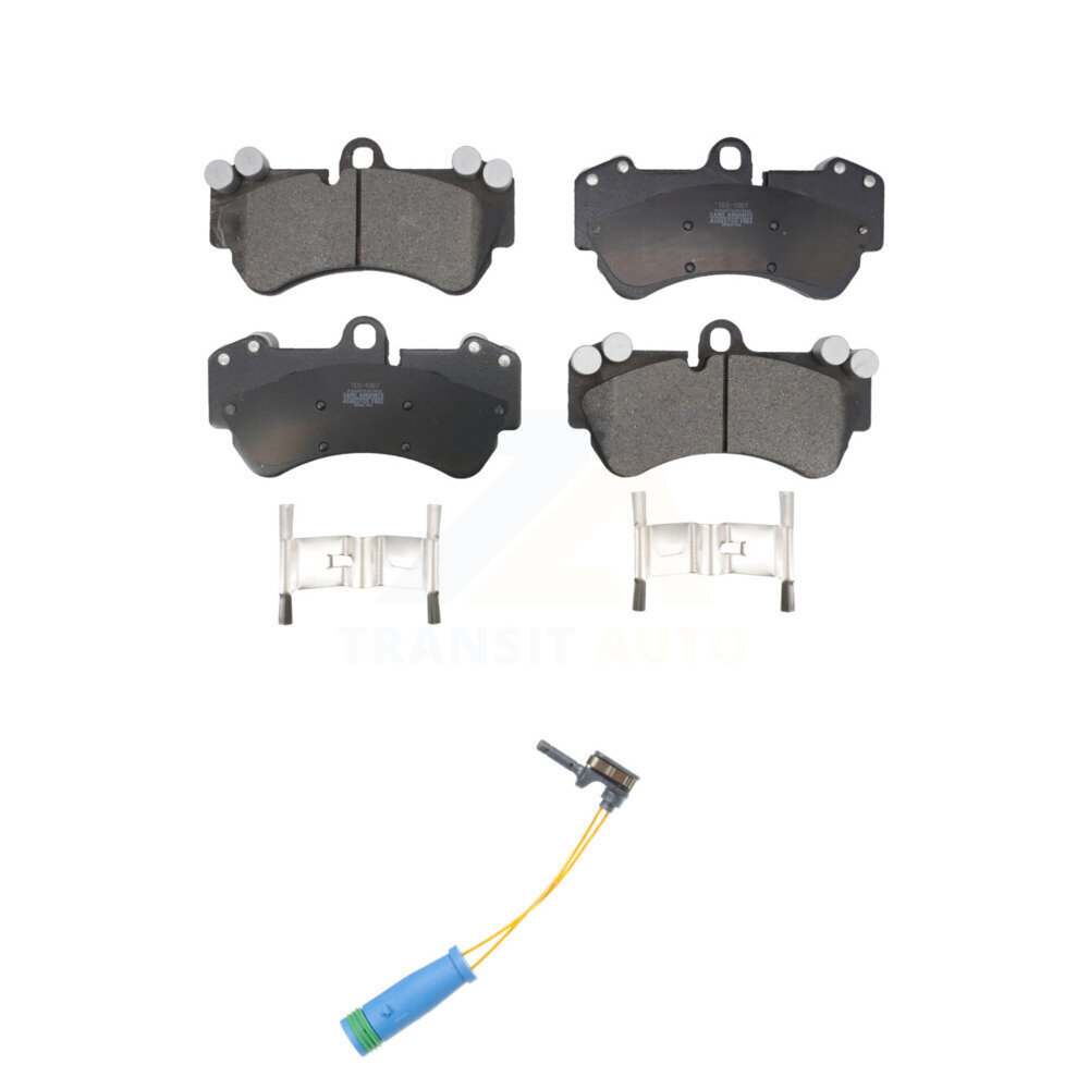 Front Ceramic Disc Brake Pads And Wear Sensors Kit For 2017-2018 Mercedes-Benz G550 4x4 KTW-100162