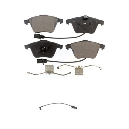 Front Ceramic Disc Brake Pads And Extra Wear Sensors Kit For 2008 Audi A4 Quattro S4 KTW-100166