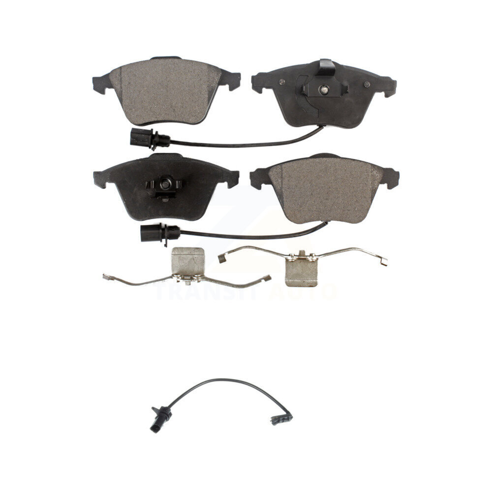 Front Ceramic Disc Brake Pads And Extra Wear Sensors Kit For 2011 Audi A6 KTW-100167