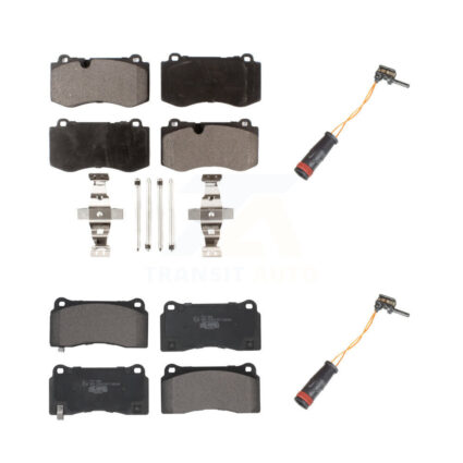 Front Rear Ceramic Disc Brake Pads Wear Sensor Kit For 2011-2014 Mercedes-Benz CL550 4.7L KTW-100229