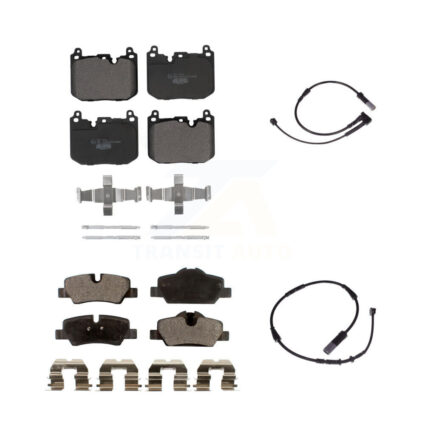Front Rear Ceramic Disc Brake Pads And Wear Sensors Kit For Mini Cooper KTW-100233