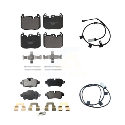 Front Rear Ceramic Disc Brake Pads And Wear Sensors Kit For Mini Cooper KTW-100237